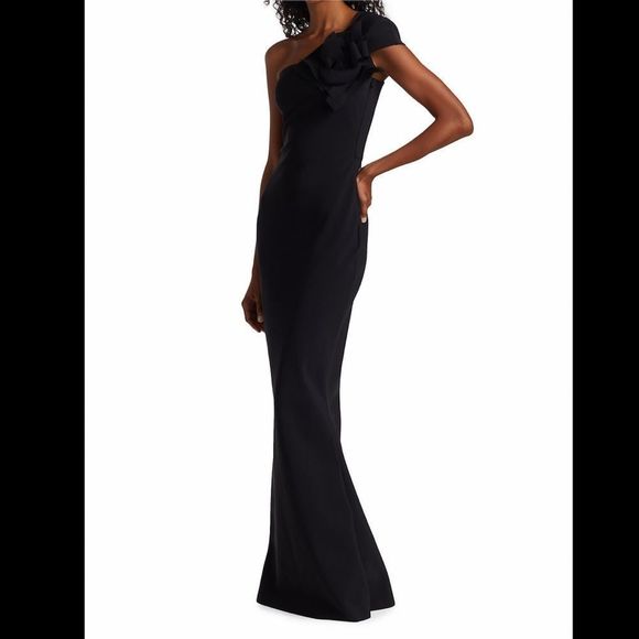 NWT Chiara Boni La Petite Robe Nicolasa One-Shoulder Gown $1090 - Picture 3 of 10